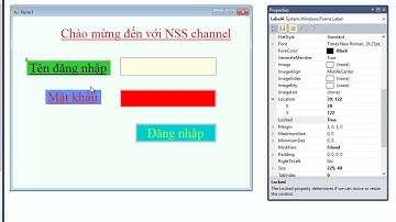 Visual basic | VB Bài 2 (P5): Một số thuộc tính cơ bản, thuộc tính location, locked, size..
