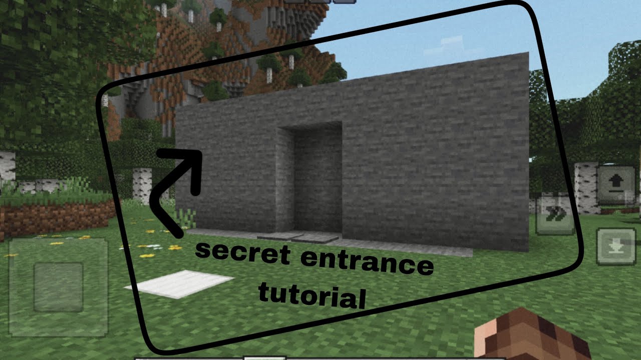 Secret door entrance tutorial in minecraft 