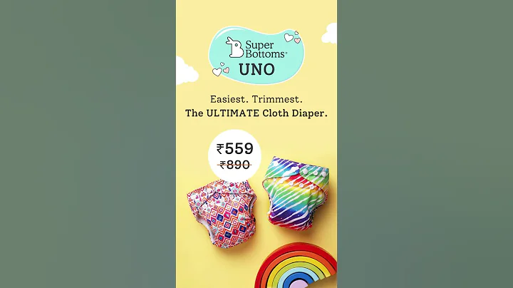 SuperBottoms UNO - The Ultimate Cloth Diaper @ ₹559 ONLY!