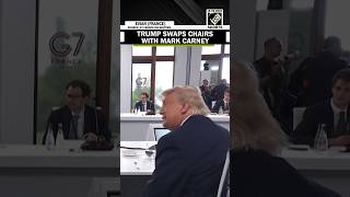 Trump exchanges seats with Canadian PM Mark carney after joke about chair height at G7