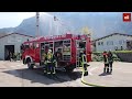 Feuer in der Trocknungsgesellschaft Oberallgäu - Brand unter Kontrolle