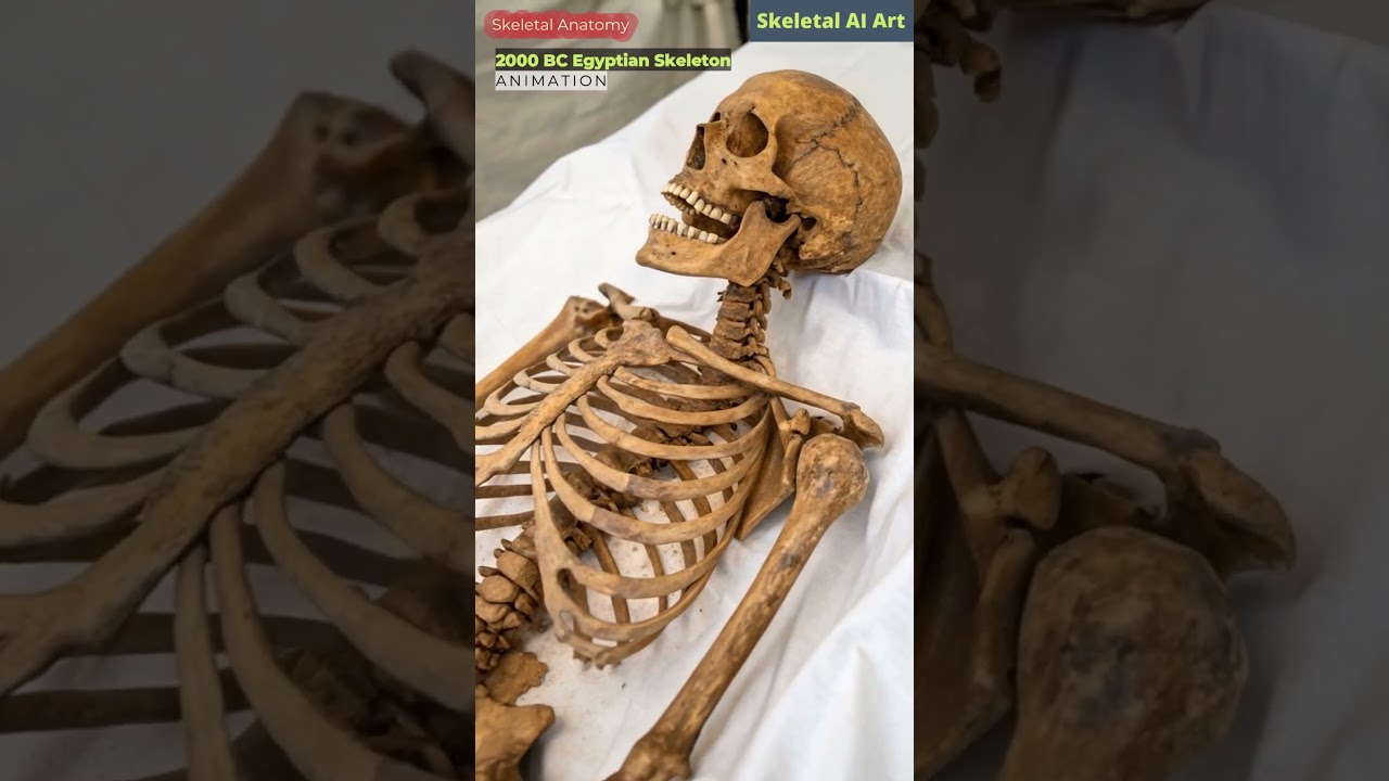 Animation of Ancient Egyptian Skeleton | Skeletal AI Art | 03