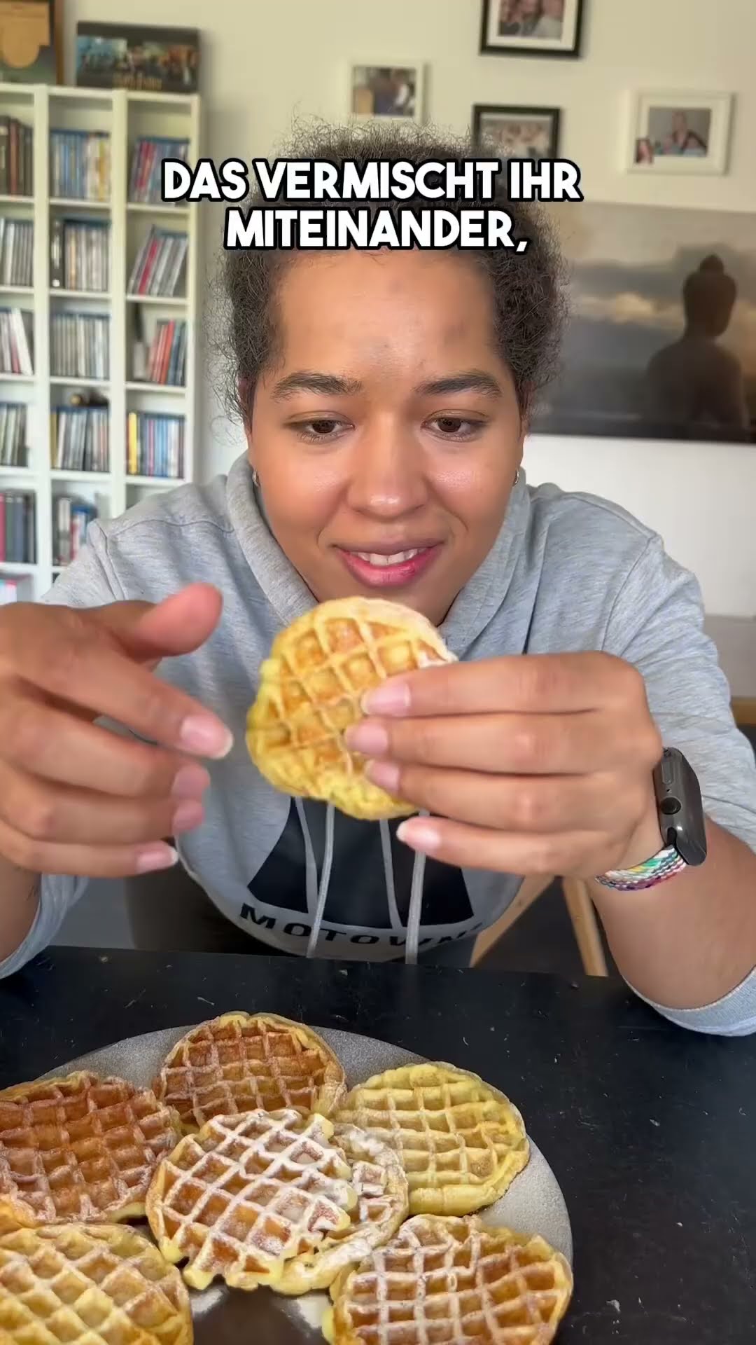 4 Zutaten Protein Waffeln mit nur 52 kcal pro Waffel 🧇 #rezept # ...