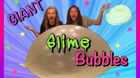 Making GIANT SLIME BUBBLES with FLUFFY SLIME!!