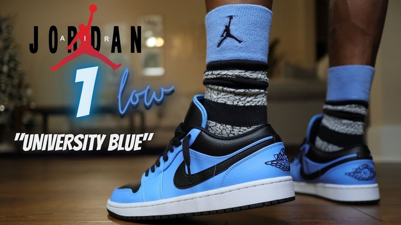 Jordan 1 Low Unc University Blue Review On Feet W Lace Swaps Youtube