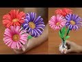 How to make an easy paper flower for home decoration - DIY Paper crafts