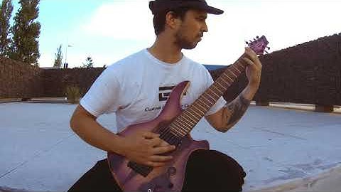 multiscale 7 string guitar Ragnar playthrough with Bareknuckles Jugernauts - GF Custom Guitars