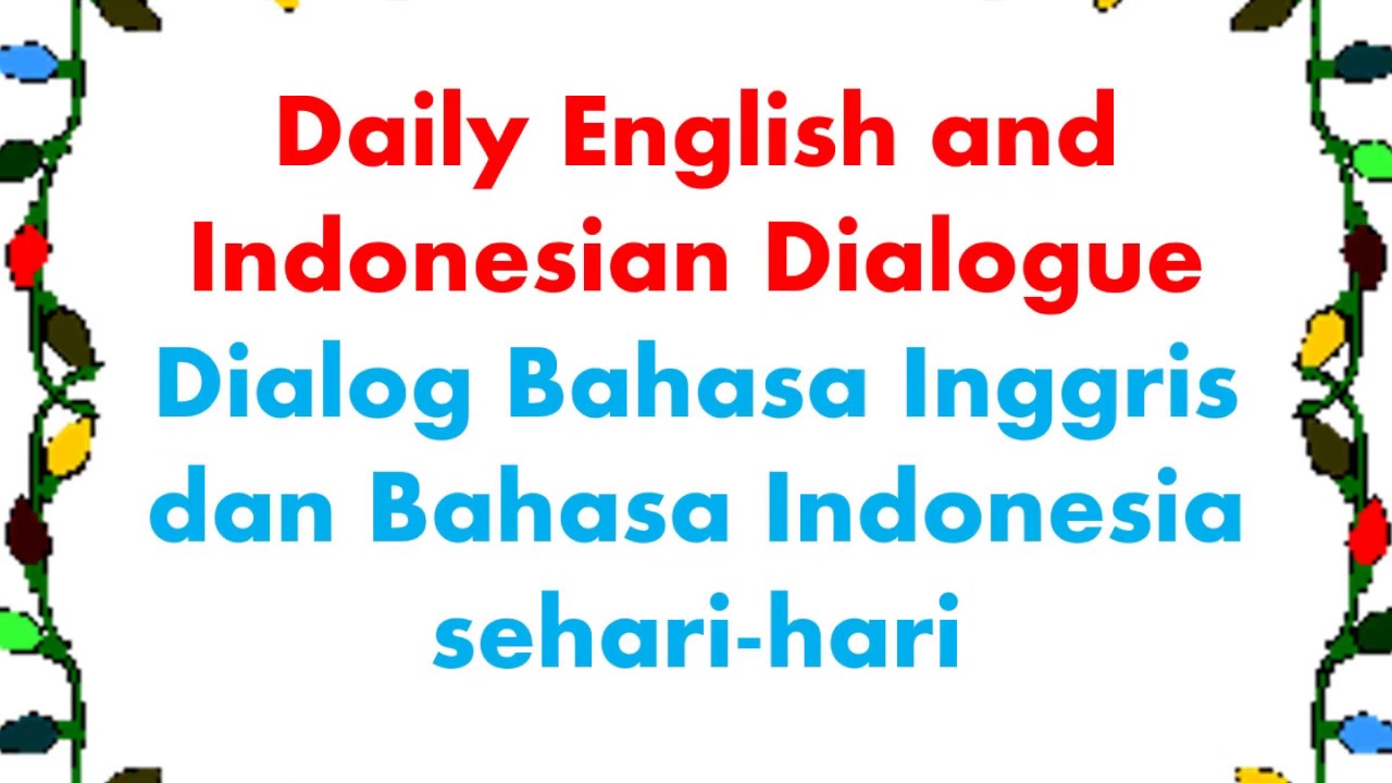 Daily English and Indonesian Phrases for you - YouTube