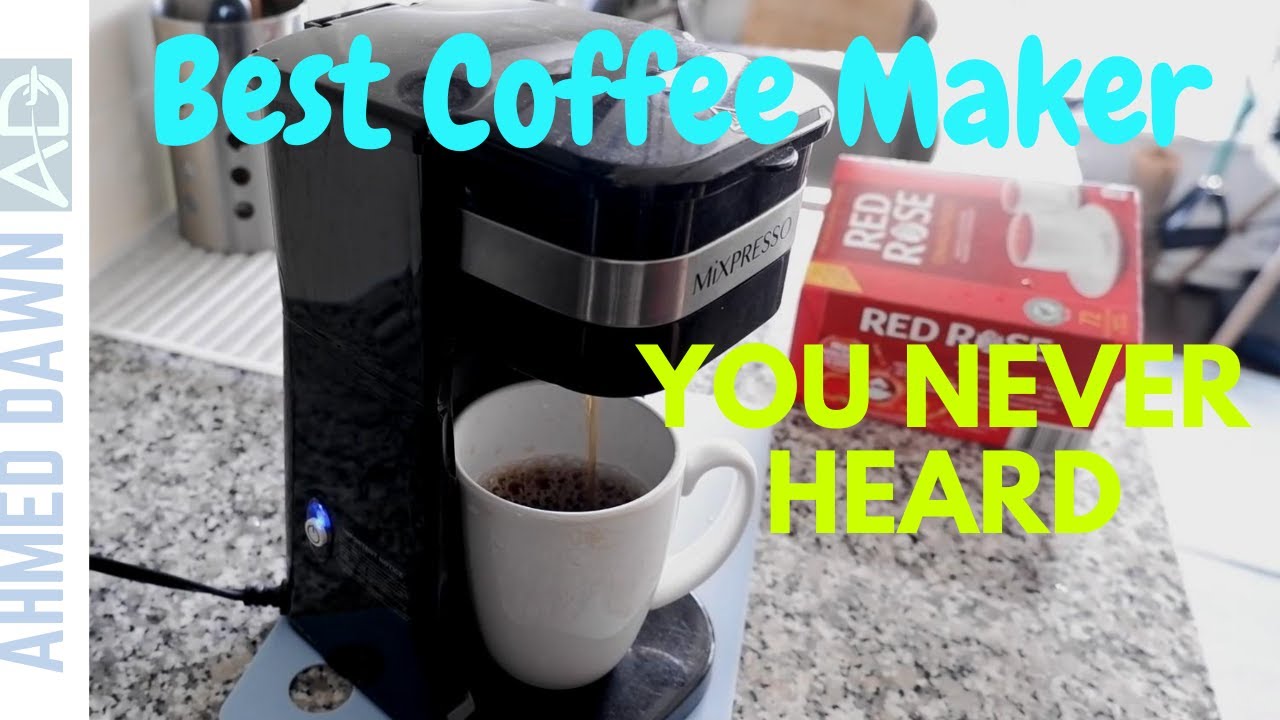 Mixpresso Ultimate 2-in-1 Single Cup Coffee Maker & 14oz Travel Mug Combo | Portable 