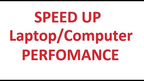 How to Speed up Laptop or Computer performance ! Windows 7/8/10