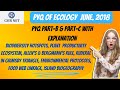 Ecology pyq csir net June 2018 | csir net June 2018 pyq ecology part B &amp; part C with detail explain.