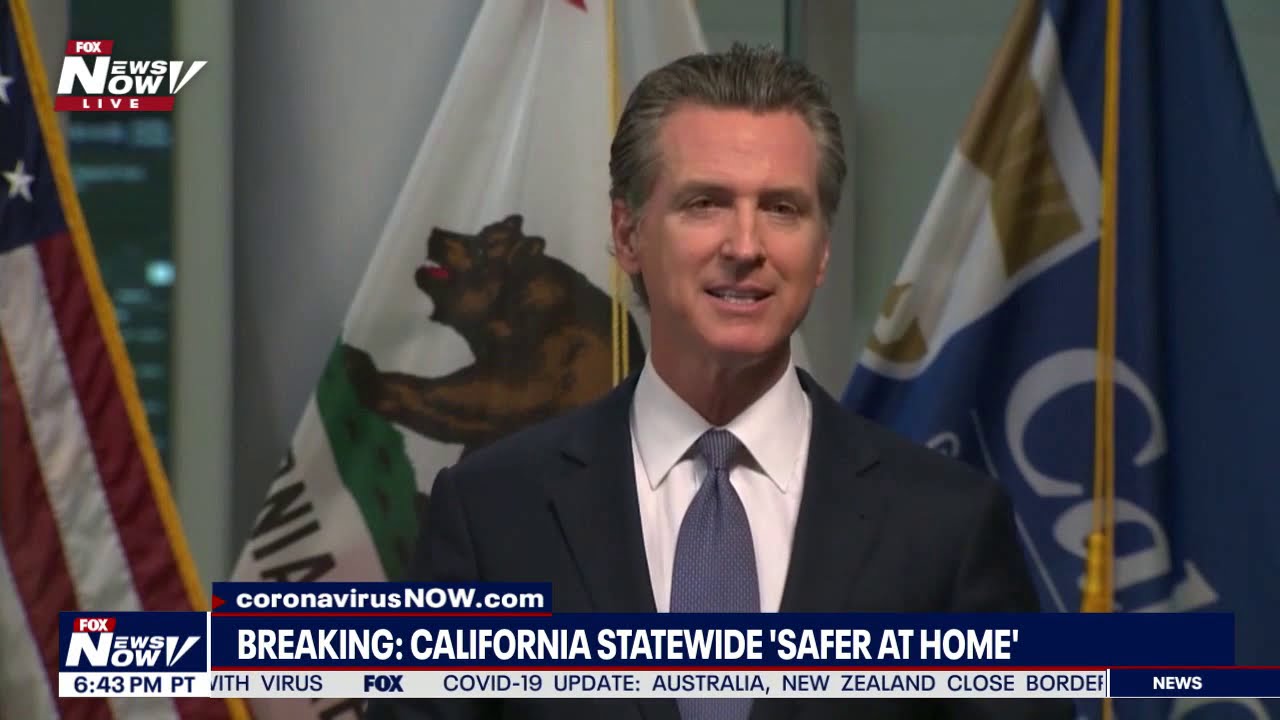 Newsom Issues California's Strongest Coronavirus Lockdown