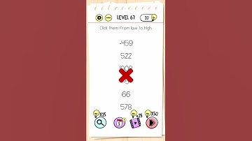 Click them from low to high - Level 67 #braintestgame #braintest