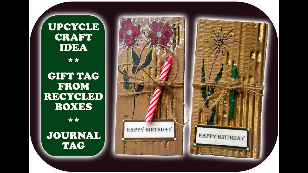 Corrugated Cardboard Tag \ Upcycled Cardboard \ Doodle Card Tag from ...