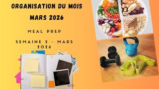 Organisation - Semaine 2 - Mars 2026