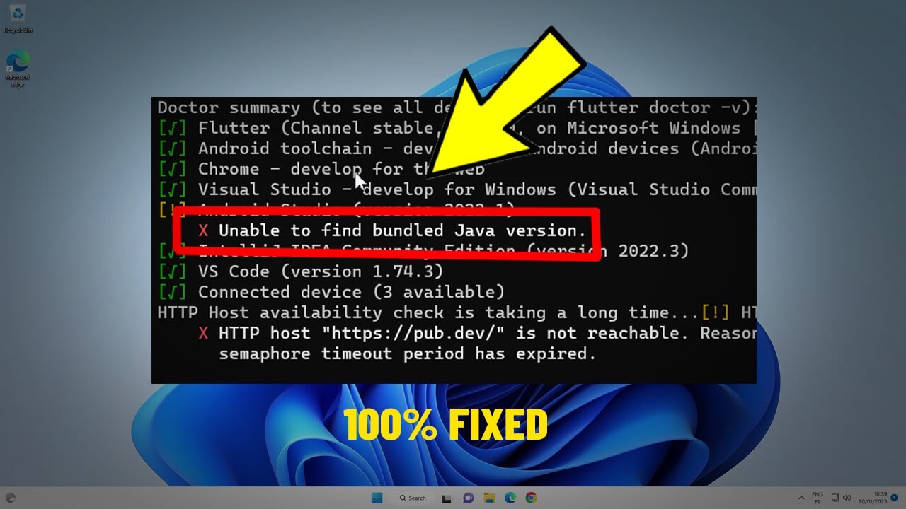 Fix Unable To Determine Bundled Java Version On Flutter | How To Solve  Android Studio Flutter Doctor - Youtube