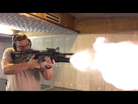 M203 40mm on M4A1 FULL AUTO 5.56 Machine Gun