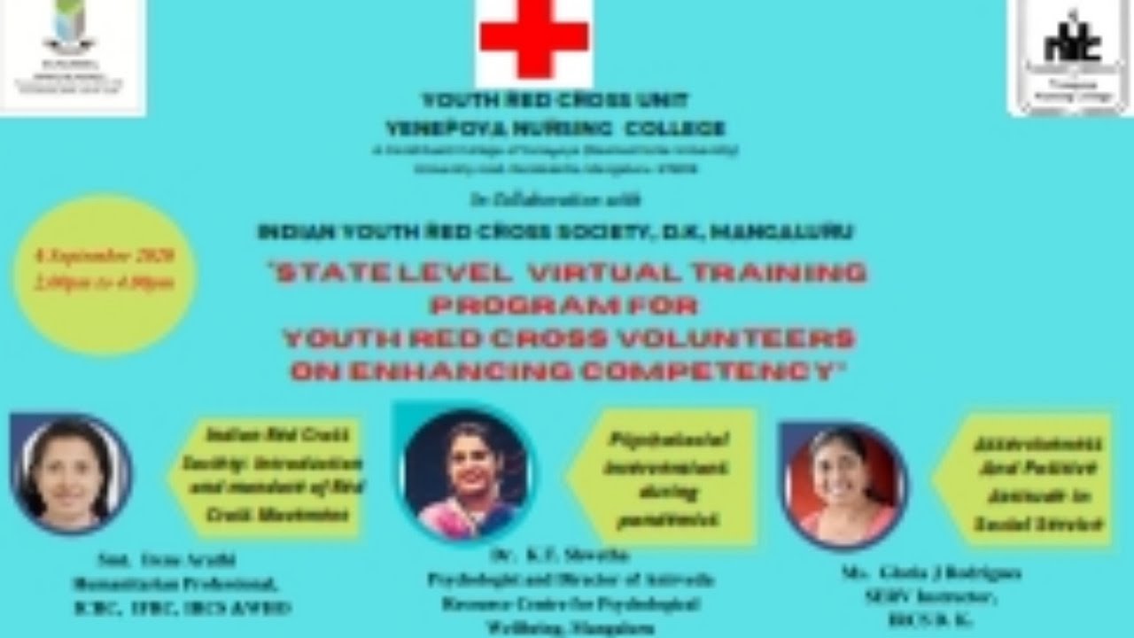 “State Level Virtual Training Programfor Youth Red Cross Volunteers