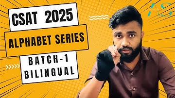 Snippets of CSAT 2025 Course | Lecture-5 ALPHABET SERIES | BATCH-1 (BILINGUAL) | AVISHEK SINHA |