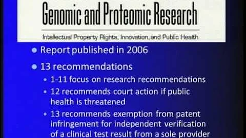 Gene Patents: Incentive or Inhibition? - Debra Leo...
