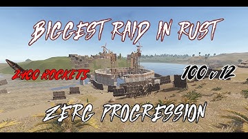 BIGGEST RAID IN RUST - (100 v 12) // GET ACTVE ZERG WIPE PROGRESSION // WIPE DAY RAIDS // VITAL MAIN