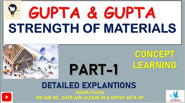 GUPTA & GUPTA ||Strength of Materials Solutions||Detailed Explanations|Q1-10|Part-01|IESGATEWiz