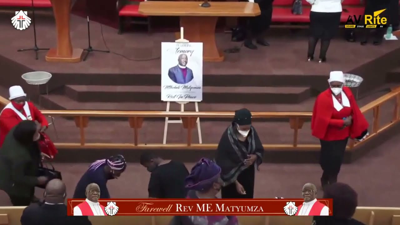 In loving Memory of Rev ME Matyumza   Benediction by Rev Mbete  Nondlwana Methodist Church