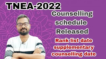 TNEA-2022 | Counselling schedule announced | Rank list date announced@vivekmathsscience1013