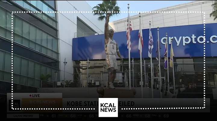 19-foot-tall statue of Lakers legend Kobe Bryant on display