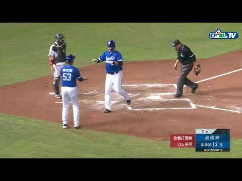 08/06 富邦 vs 樂天 二局上，棒球情人炸裂，高國輝一發陽春砲，替富邦悍將立馬追回一分