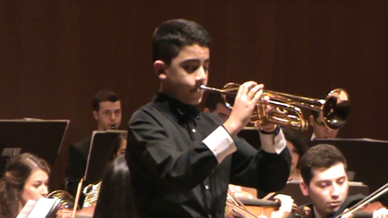 Kayra Yavuz plays Schelokov Child Concerto for Trumpet & Orchestra