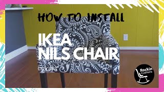 How to install IKEA Nils Chair in Navy Blue Velvet