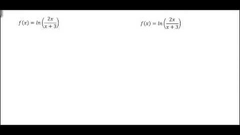 Derivative of the Natural Log Example 1