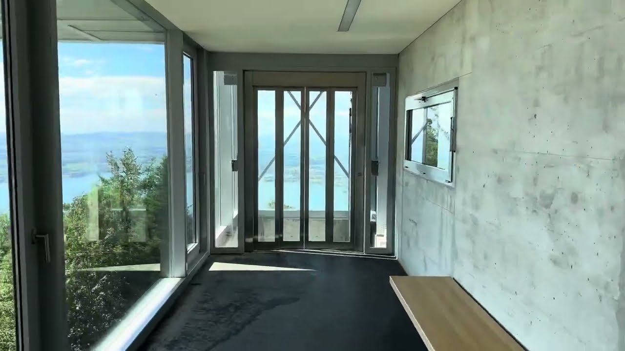 2009 Schindler 2400 FI MXB MRL traction elevator @ Zugerberg funicular station, Zug, CH