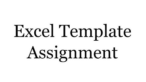 Using Excel Templates