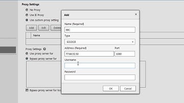 Setting up a proxy in Maxthon