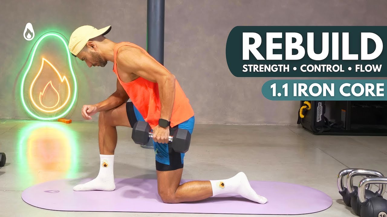 IRON CORE 🔥 Allenamento total body con focus core | 40 min con manubri