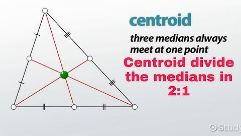 Centroid divide a median in 2:1, Know the concept