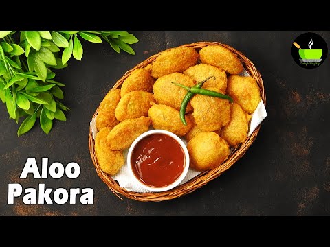 Aloo Pakora Recipe | Indian Potato Fritters | Aloo Bajji | Potato Bajji | Monsoon Snacks | Snacks | She Cooks