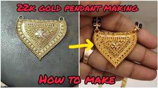 How to make gold pendant designs | mangalsutra pendant making | gold jewellery Making