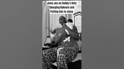 Juma Jux on Daddy's Duty Changing Rakeem and Putting him to sleep#princerakeem#juma#priscillaojo#jux