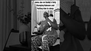 Juma Jux on Daddy's Duty Changing Rakeem and Putting him to sleep#princerakeem#juma#priscillaojo#jux
