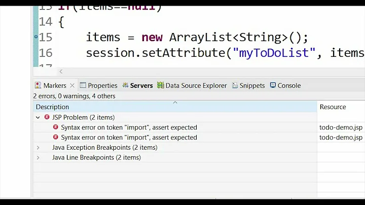 Syntax error on token package import  assert expected