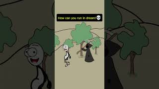Can you run like this in your Dream!💀 #shorts #relatable #2danimation #memes