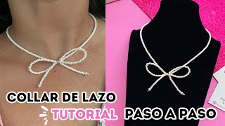 COLLAR DE MOÑO / LAZO TUTORIAL FÁCIL , PASO A PASO