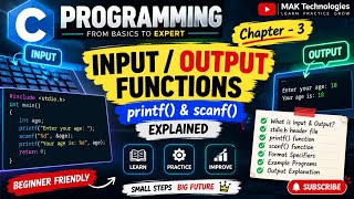 💻 C Programming Chapter 3 – Input & Output Functions