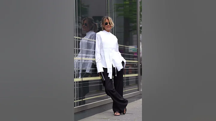 Chic and Minimalist: White Shirt and Black Pants Outfit #fashiontrends #chicstyle #summerlook #ootd - DayDayNews