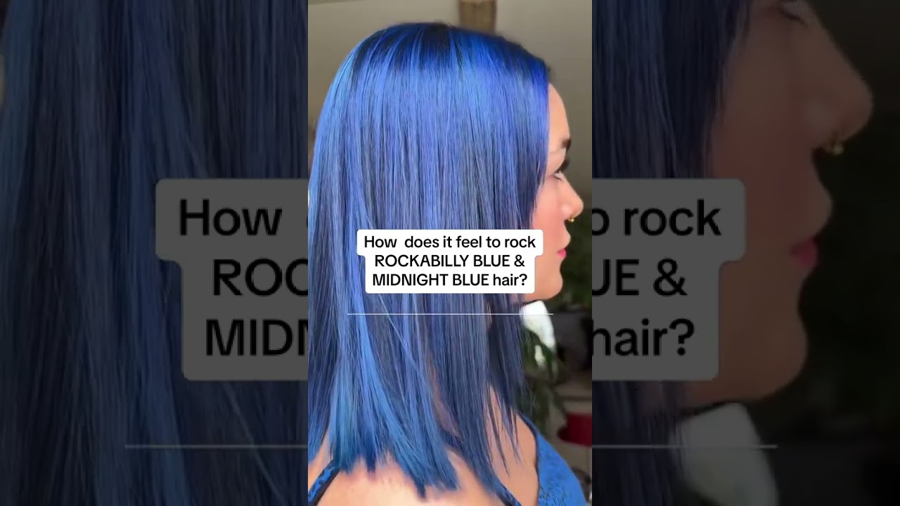Try dying your hair with Manic Panic Rockabilly Blue and Midnight Blue 