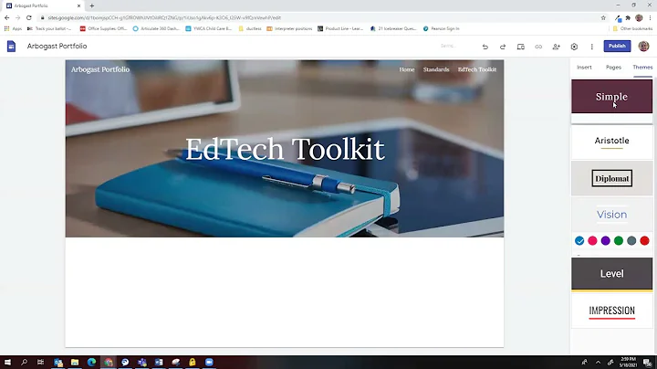 Setting Up Your Google Site Portfolio