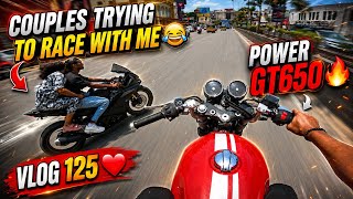 Couples Racing😂| Modified GT 650🥵🔥| Vlog 125❤️ Couples Racing😂| Modified GT 650🥵🔥| Vlog 125❤️